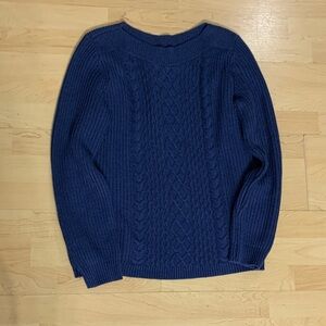 Tommy Hilfiger Women's Navy Cable Knit Sweater